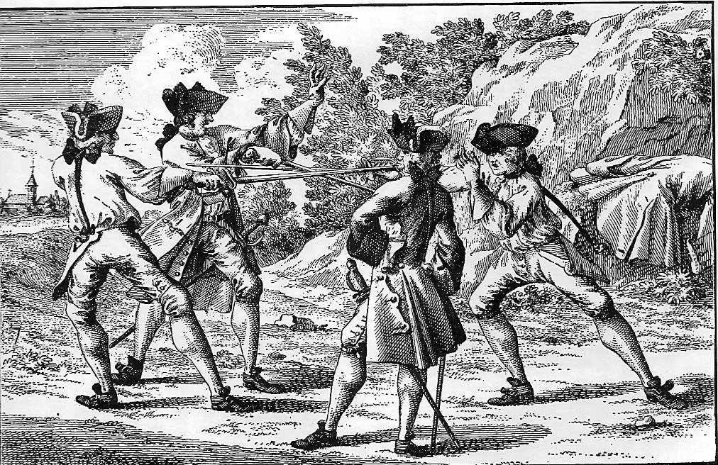 Студенческая дуэль на шпагах, Гёттинген, ок. 1750